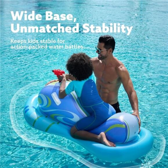Kids Inflatable Jet Ski Pool Floats Pool Floaties with Water Guns Games‎ - Picture 4 of 7
